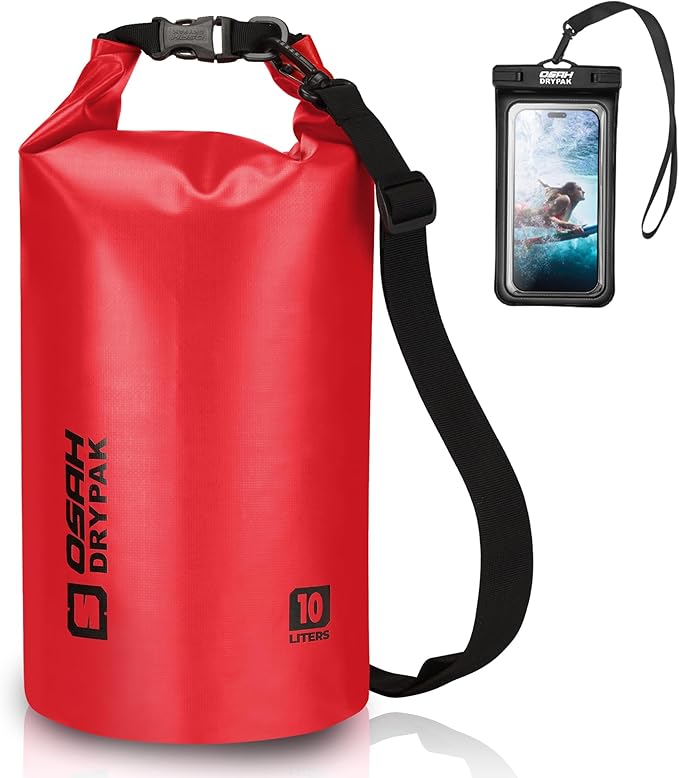 Waterproof Dry Bag, 5L/10L/20L/30L/40L Roll Top Lightweight Storage Backpack with Phone Case for Women & Men, Floating Waterproof Sack for Travel, Swimming, Kayaking, Paddle Board, Camping & Beach