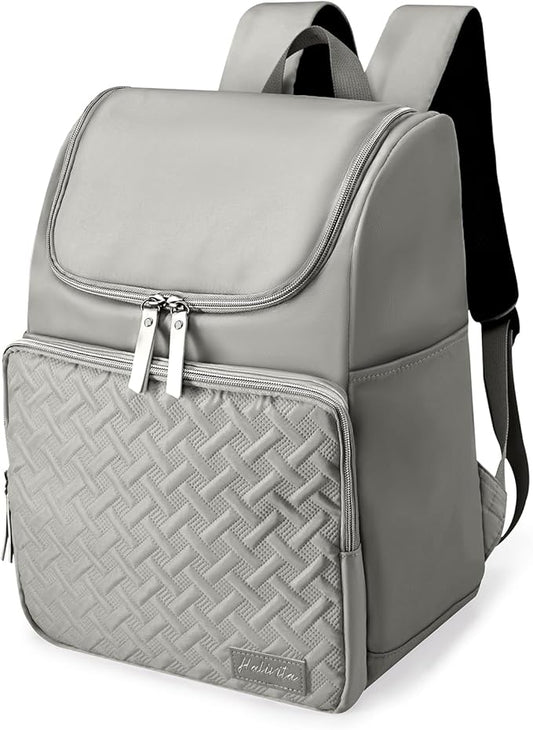 Cooler Backpack Insulated Leak Proof 33 Cans, Waterproof Hiking Backpack Cooler Soft Cooler Bag Lunch Backpack for Picnic Camping, Gray
