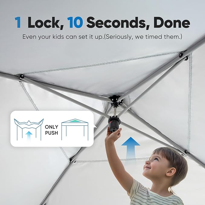 Quictent 8'x8' Pop up Screened Canopy Tent with Mosquito Netting, Portable Easy up Outdoor Screen House Shelter for Patio, Camping and Picnic, Includes Wheeled Carry Bag