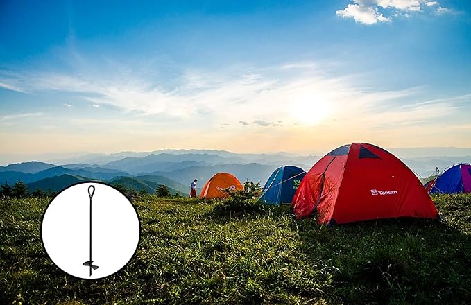 Ground Anchor Heavy Duty (1 Pack), 40 Inches in Length and 0.4 MM Thick in Diameter, Ideal for Securing Animals, Tents, Canopies, Sheds, Car Ports, Swing Sets