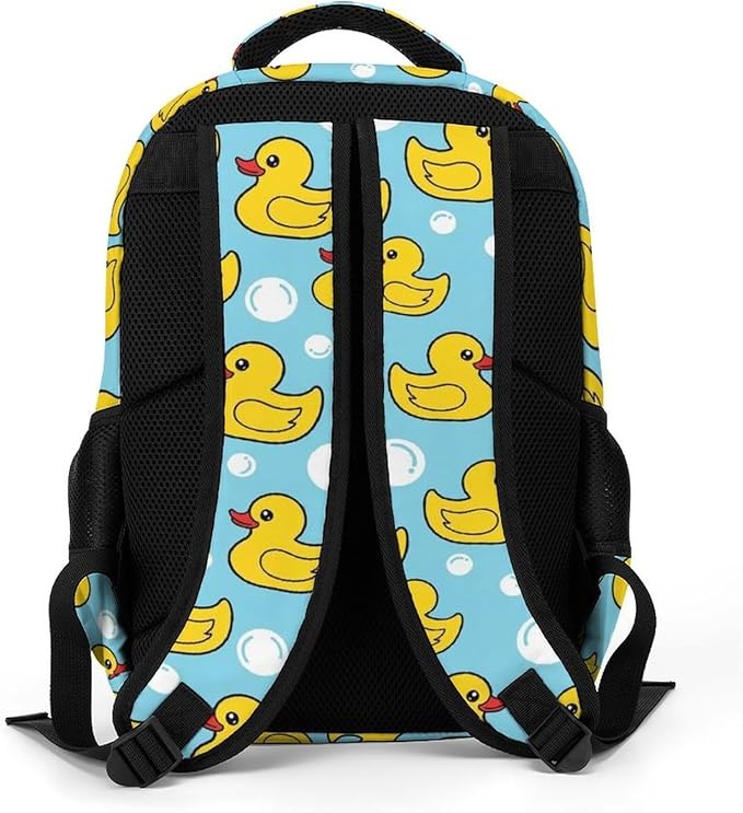 Backpack Yellow Rubber Duck Print, Lightweight Water Resistant Casual Daypack for Travel Commute and Hiking