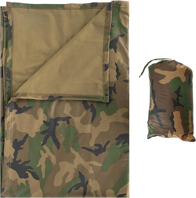 LOOGU Camo Blanket Waterproof Insulation Poncho Liner for Outdoor Camping, Hiking, Hunting, Survival, Backpacking, Picnicking