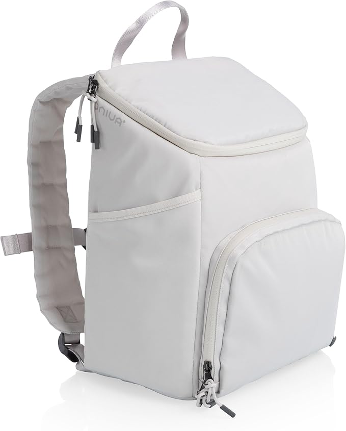 PICNIC TIME PTX 2.0 Tarana Backpack Cooler, Soft Insulated Lunch Bag made with Recycled Material, Upcycled Cooler Bag, (Gray)