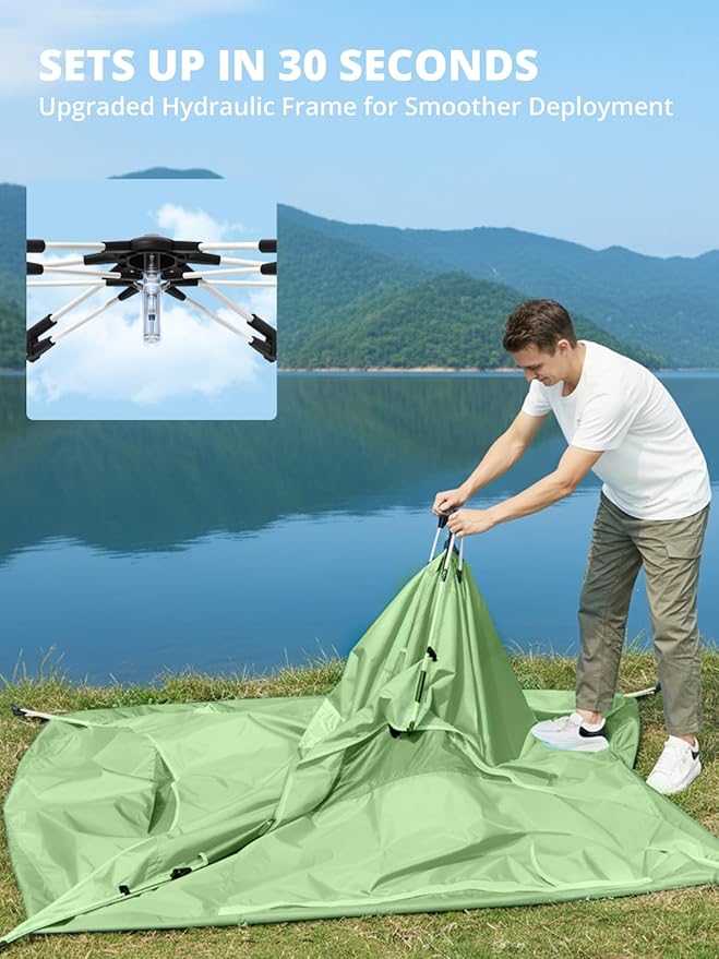 CAMEL CROWN Instant Tent for 3-4 Person, Waterproof & Sun Protection Family Camping Tent, Sets Up in 30 Seconds, Lightweight with Carry Bag for Hiking, Car Camping, Backyard