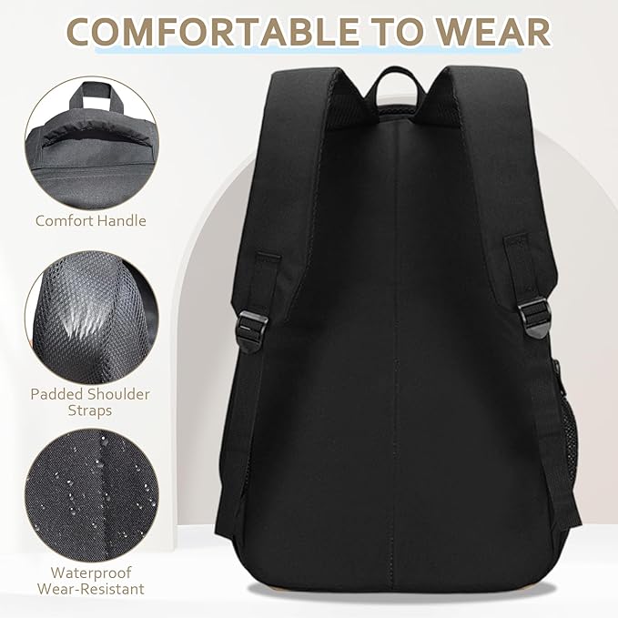 Tactical Backpack - 19'' Waterproof School Bag for Kids, 15.6" Laptop Compartment & MOLLE Webbing for Camping Hiking Travel