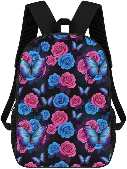 Casual College Daypack Butterfly Multipurpose Business Travel with Large Capacity Rucksack for Men Women