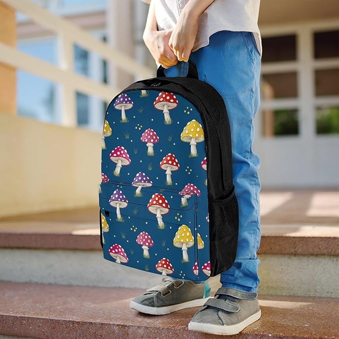 Multipurpose Business Travel Rucksack Mushroom College Bookbag with Large Capacity Backpack for College Men Women