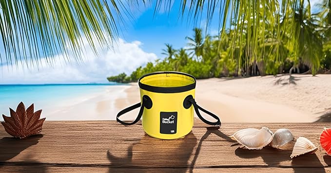 BANCHELLE Collapsible Bucket Water Container Portable Folding Camp Wash Basin for Outdoor Traveling Hiking Fishing Car Washing Gardening Camping 2 PCS