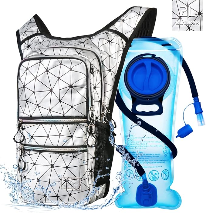 Hydration Backpack Pack, Water Backpack 20L Capacities Included 2L Hydration Bladder, Festival Essential - Rave Hydration Pack Hydropack Hydro for Hiking, Festival Gear