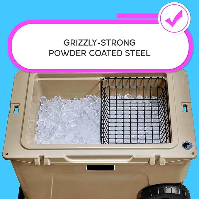 Cooler Basket for YETI Tundra Haul, YETI Roadie 48, and YETI Roadie 60 - Wire Cooler Rack for YETI Wheeled Coolers - Compatible with YETI Accessories
