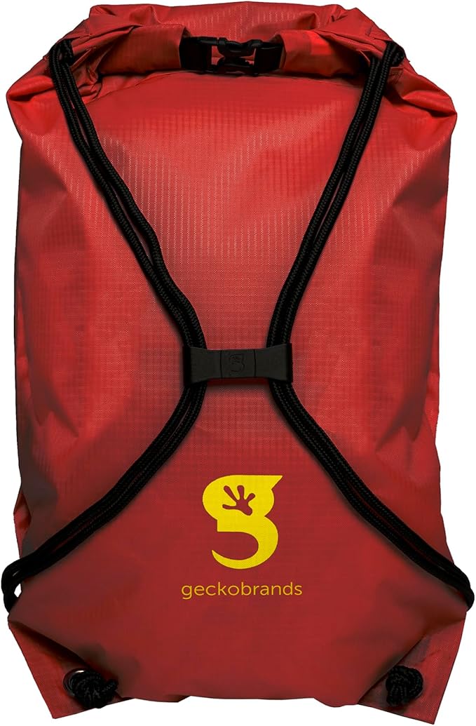 geckobrands Embark 10L Drawstring Backpack – Waterproof, Lightweight Dry Bag for Beach, Hiking, and Light Water Activities