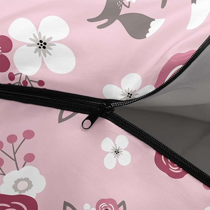 AILONEN Girls Pink Camping Sleeping Bags,Lightweight & Waterproof,3 Season Warm & Cool Weather,Cute Bow Duck Print Sleeping Bags for Kids,Girls,Adults Travelling,Outdoors