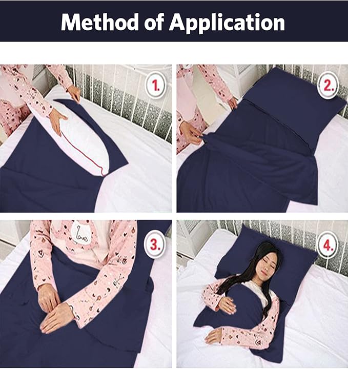 Sleeping Bag Liner Ultralight Travel Sheet Dirt-Proof Camping Sheets Compact Hotel Sleeping-Sack for Outdoor Backpacking Hiking