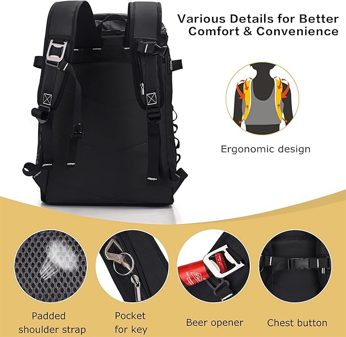 Cooler Backpack, 42 Cans Backpack Cooler Leak Proof, Insulated Cooler Bag Lightweight Ice Chest Backpack Lunch Backpack for Camping, Hiking, Beach
