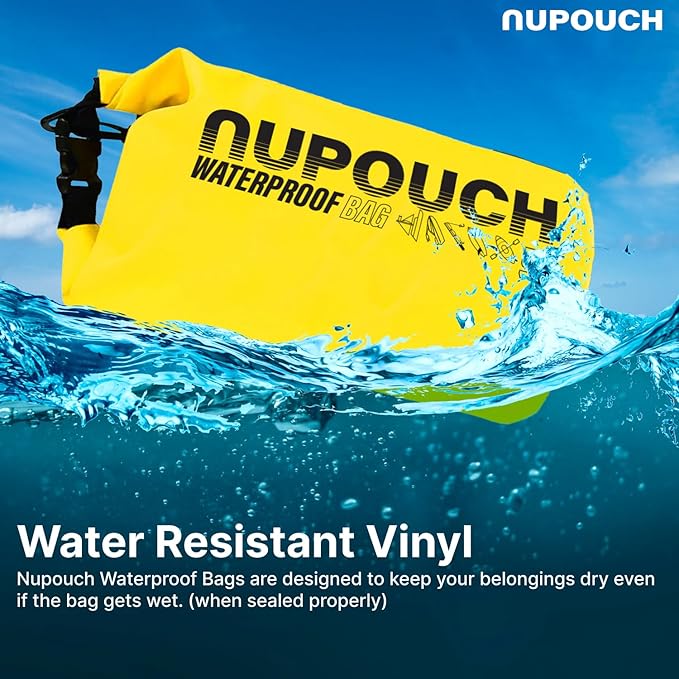 Nupouch Waterproof Dry Bag: 2L/5L/10L/20L Roll Top Lightweight Dry Storage Bag, Backpack for Travel, Swimming, Boating, Kayaking, Camping, or Beach