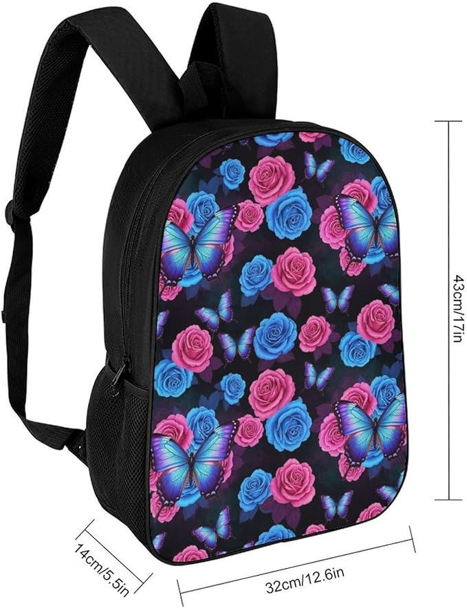 Casual College Daypack Butterfly Multipurpose Business Travel with Large Capacity Rucksack for Men Women