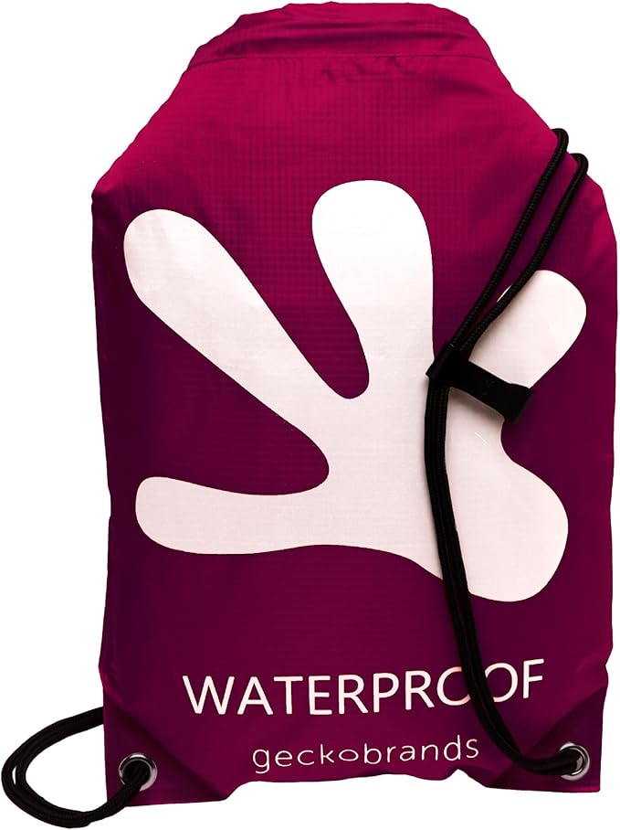 geckobrands Embark 10L Drawstring Backpack – Waterproof, Lightweight Dry Bag for Beach, Hiking, and Light Water Activities