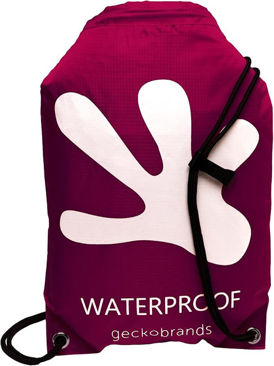 geckobrands Embark 10L Drawstring Backpack – Waterproof, Lightweight Dry Bag for Beach, Hiking, and Light Water Activities