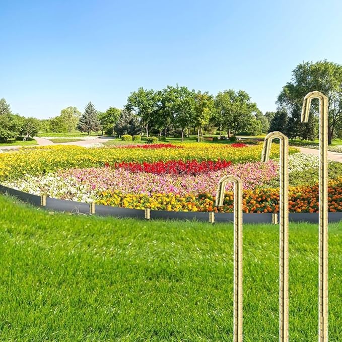 Landscape Stakes 30 Pack, 10 Inch Garden Landscape Anchoring Stakes for Terrace Board, Landscape Edging Coil, Grass Barrier, Bender Board, Weed Barrier Landscape Garden Inflatable Decor Fixing