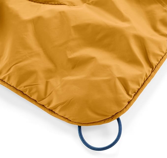 Huzi Infinity Travel - Packable Blanket - Puffy - for Travel Outdoor Picnic Trip Camping Beach - 57 x 38 (Ochre Yellow)