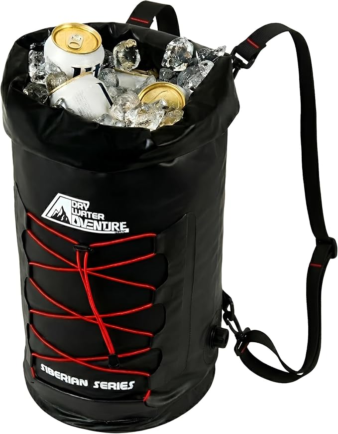 Marine Grade Waterproof Backpack Insulated Cooler Bag - Camping, Diving, Kayaking, Boating, Beach, Travel, Picnic, Food and Beverage, Siberian Series (20 Liter/5.3 Gallon)