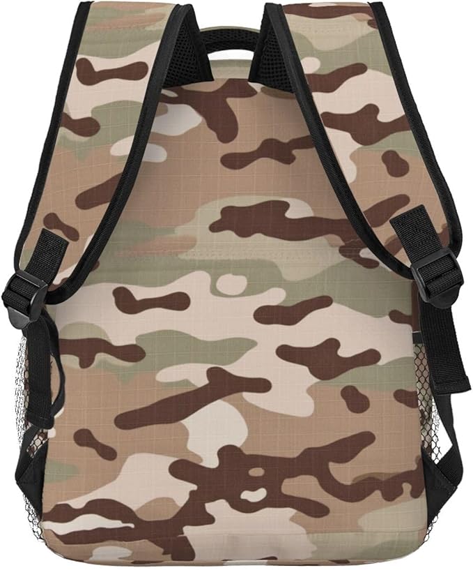 Rucksack Multipurpose Anti-Theft Big Capacity Shoulder Bag, Us Army Camouflage Travel Hiking Camping Rucksack With Side Pockets