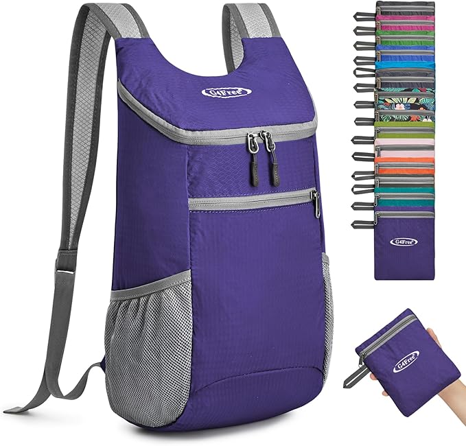 G4Free Lightweight Packable Hiking Backpack for Men Women Small Hiking Daypacks Foldable Shoulder Pack Casual Outdoor Bag 11L
