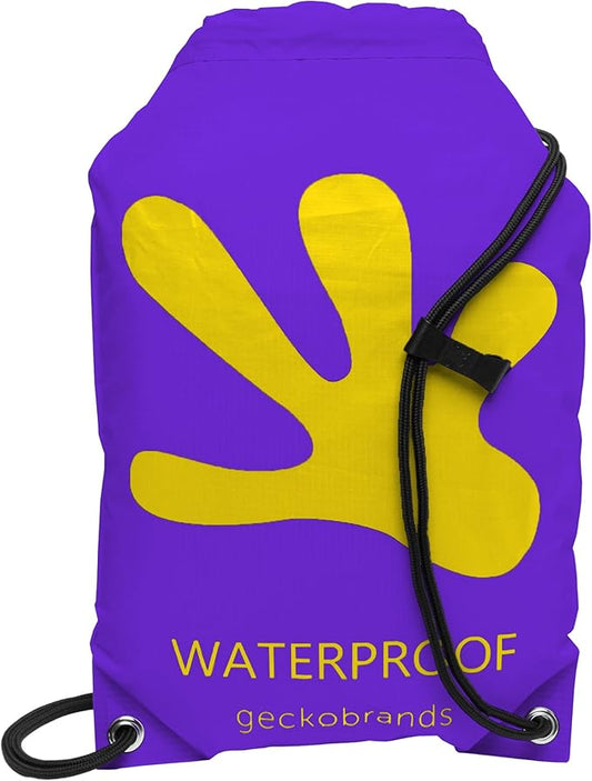 geckobrands Embark 10L Drawstring Backpack – Waterproof, Lightweight Dry Bag for Beach, Hiking, and Light Water Activities