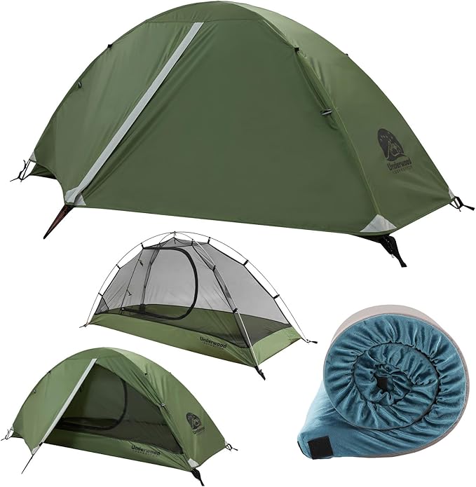 1 Person Backpacking Tent for Camping & Foam Camping Mattress