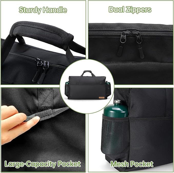 Camping Stove Carrying Case for Coleman 2-Burner,Camp Stove Carry Bag for Camp Chef Everest Stoves | Heavy-Duty Water-Resistant Stove Storage bag | Adjustable Shoulder Strap & Large Pockets