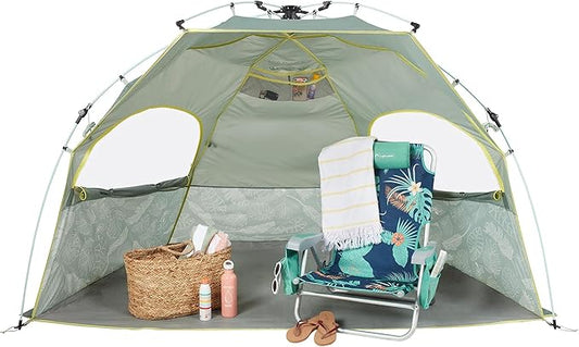 Lightspeed Outdoors ECO QuickShelter, Beach Tent, Botanical Lines
