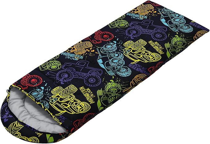 AILONEN Boys Sleeping Bag for Camping,Nautical Anchor,Lightweight & Waterproof,3 Season Warm & Cool Weather,Navy Blue Sleeping Bags for Kids Men Travelling,Outdoors