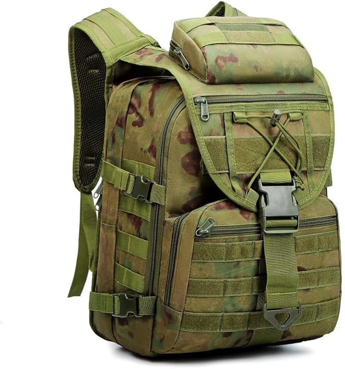 Tactical Backpack Military Molle Hiking 40L Outdoor camouflage travel camping tactical green ruins