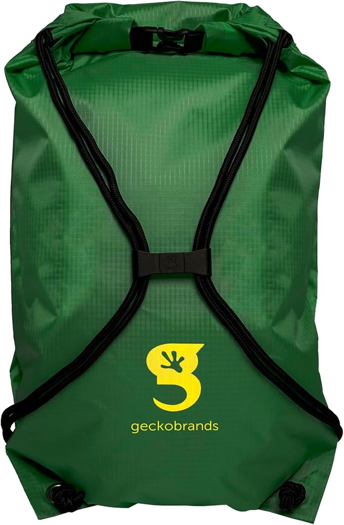 geckobrands Embark 10L Drawstring Backpack – Waterproof, Lightweight Dry Bag for Beach, Hiking, and Light Water Activities