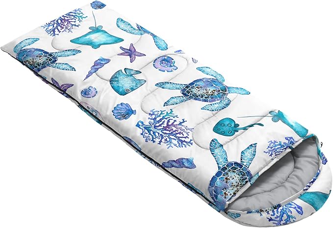 QOOMO Camping Sleeping Bags,3 Season Warm & Cool Weather,Lightweight,Waterproof Sleeping Bags for Adults & Kids,Traveling,and Outdoors,Camping Gear Equipment