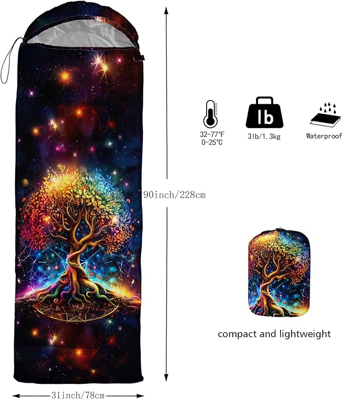 AILONEN Girls Pink Camping Sleeping Bags,Lightweight & Waterproof,3 Season Warm & Cool Weather,Cute Bow Duck Print Sleeping Bags for Kids,Girls,Adults Travelling,Outdoors