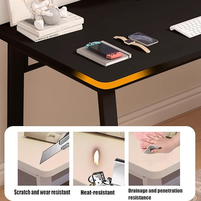 Computer Desk Modern Simple Style Desk for Home Office, 55 inch Small Writing Table or Bedroom