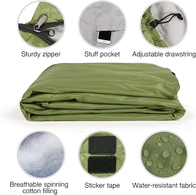 REDCAMP Ultra Lightweight Sleeping Bag for Backpacking, Hiking, Comfort for Adults Warm Weather, with Compression Sack