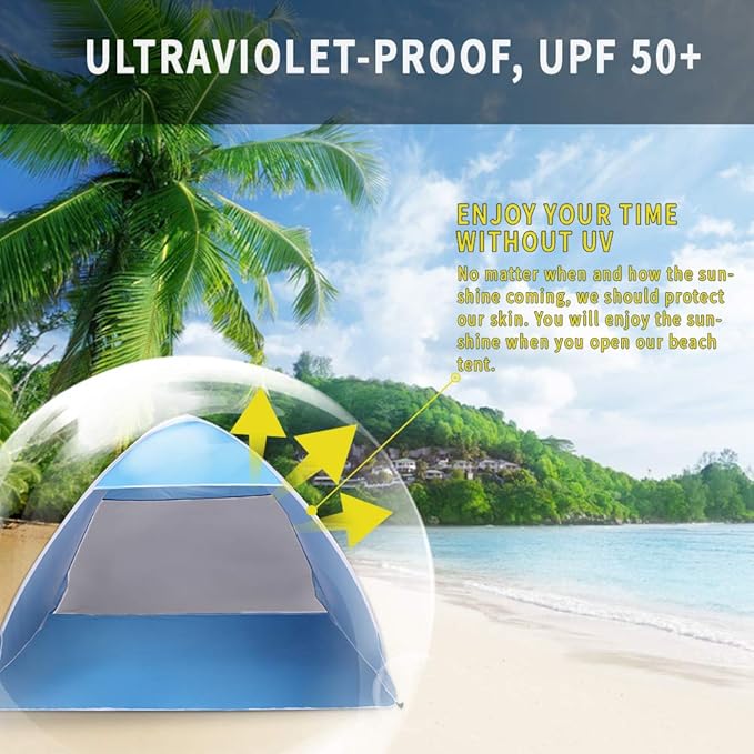 Large Camping Instant Tents,Automatic Waterproof Family Camping Tent,Easy Setup Camping Tents,Lightweight Backpacking Tent,for Outdoor Beach Hunting Hiking Travel