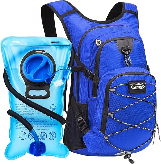 Hydration Backpack with 3L Water Bladder, Insulated Running Hydration Pack Hydropack, Lightweight Water Backpack for Hiking Cycling Camping Biking for Men Women