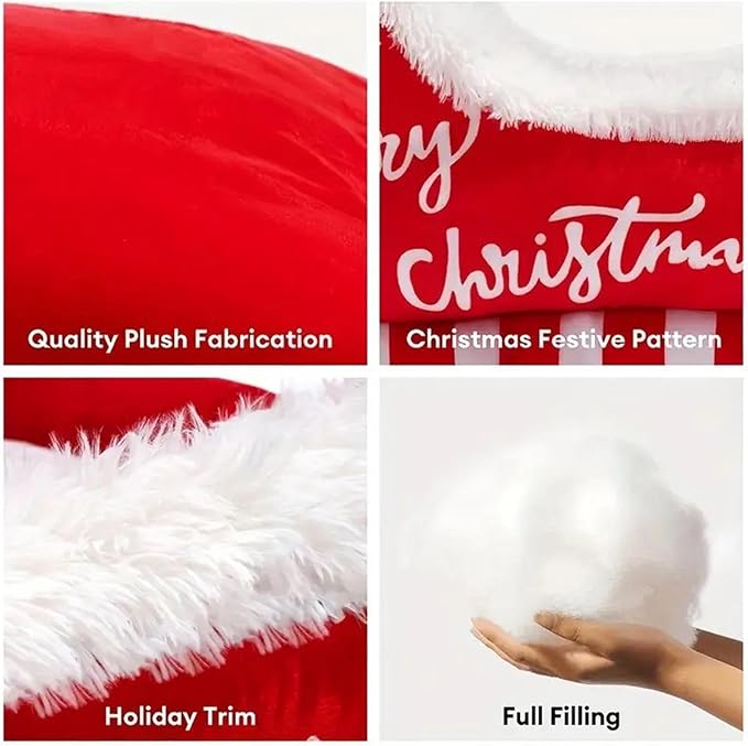 Christmas Sleigh Dog Cat Beds, Christmas Themed Pet Sleigh Bed, Festive Insulated Nest for Winter Holiday Puppy Animal Calming Sleeping Kitten Cold Weather Nights Indoor Rest