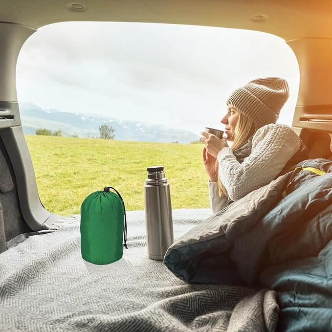 PATIKIL Stuff Sack, Waterproof Outdoor Storage Sack Portable Drawstring Dust Flap Bag for Backpacking