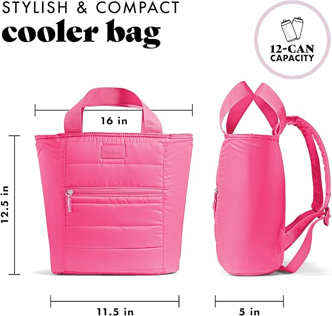 Fit & Fresh Carefree Cooler Collection – Insulated, Leakproof, Water-Resistant Tote & Mini Sling Bag for Summer Pool & Travel