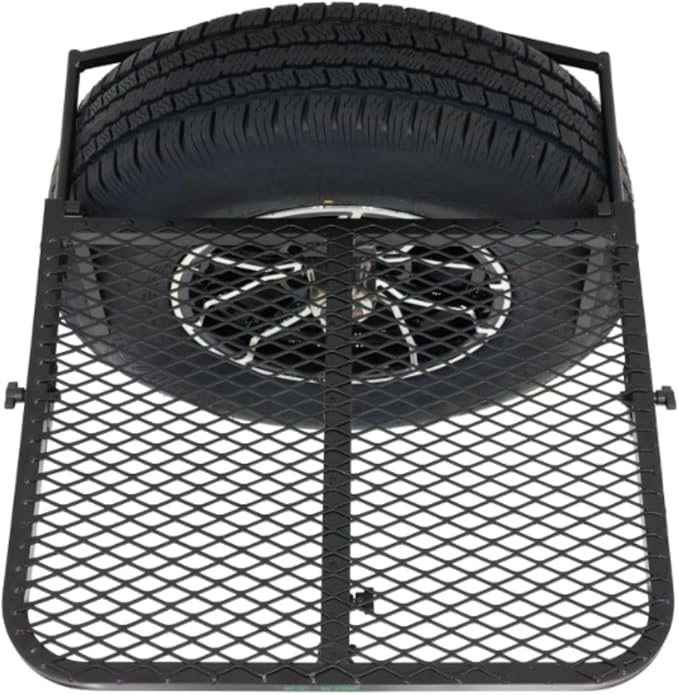 Tire Table Small Aluminum Camping Table for Camp, Travel, Tailgating, Biking, Hunting and Outdoor Work | Easily Holds 50 Pounds | No Tools or Hitch Required for Installation | 23.5" x 19" x 1.5"
