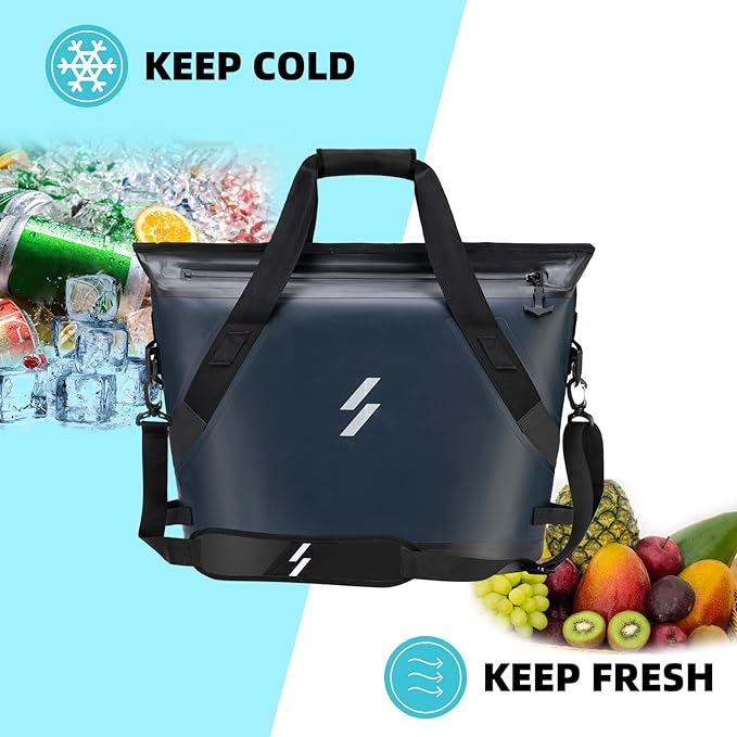 ROCKBROS Soft Cooler Bag Handheld Insulated Cooler Bag Soft Sided Cooler 22L Leakproof Camping Cooler Bag Waterproof Outdoor Cooler Bag for Beach Travel Hiking