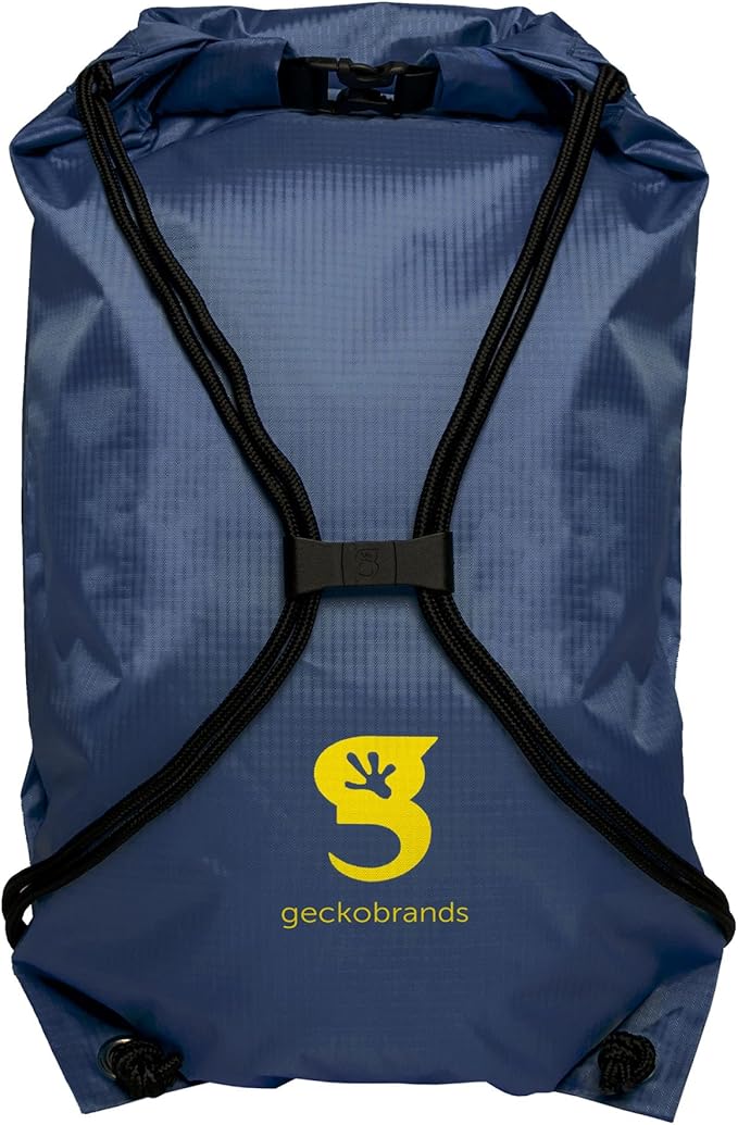 geckobrands Embark 10L Drawstring Backpack – Waterproof, Lightweight Dry Bag for Beach, Hiking, and Light Water Activities