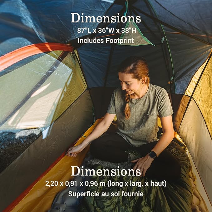 Coleman PEAK1 Premium Waterproof Backpacking Tent with Rainfly & Footprint, Lightweight Camping Tent Withstands Winds up to 45 MPH, 1/2/3/4/6 Person Sizes