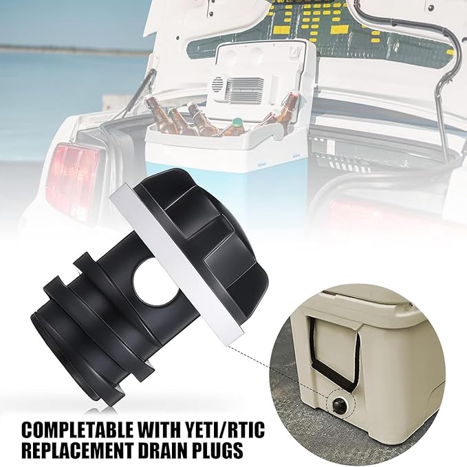 Honoson Cooler Drain Plugs Replacement Compatible with Most Rotomolded Coolers Including Most Major Brands Drain Plugs with Leak-Proof Design