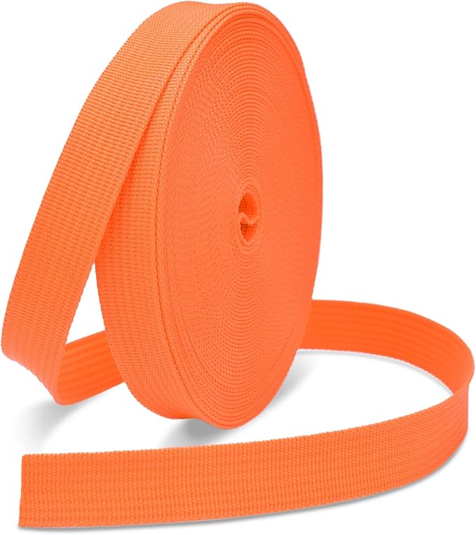 CooBigo Polypropylene Webbing Strap 3/4" Durable Poly Strapping 12 Yards 3/4 inch Wide Webbing Strap for Backbag,Pool Solar Cover,DIY Crafting,Pet Collar,Outdoor Gear