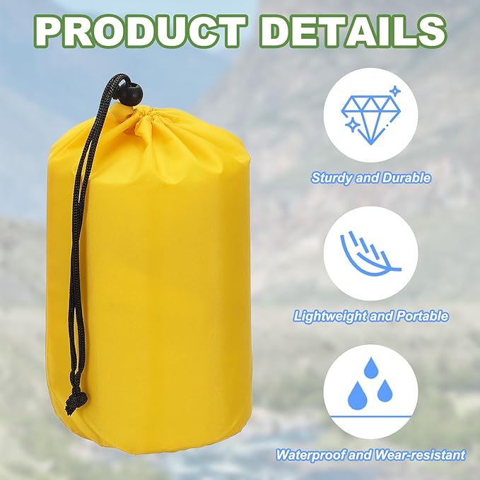 PATIKIL Stuff Sack, Waterproof Outdoor Storage Sack Portable Drawstring Dust Flap Bag Lightweight Sleeping Bag for Camping Hiking Travel